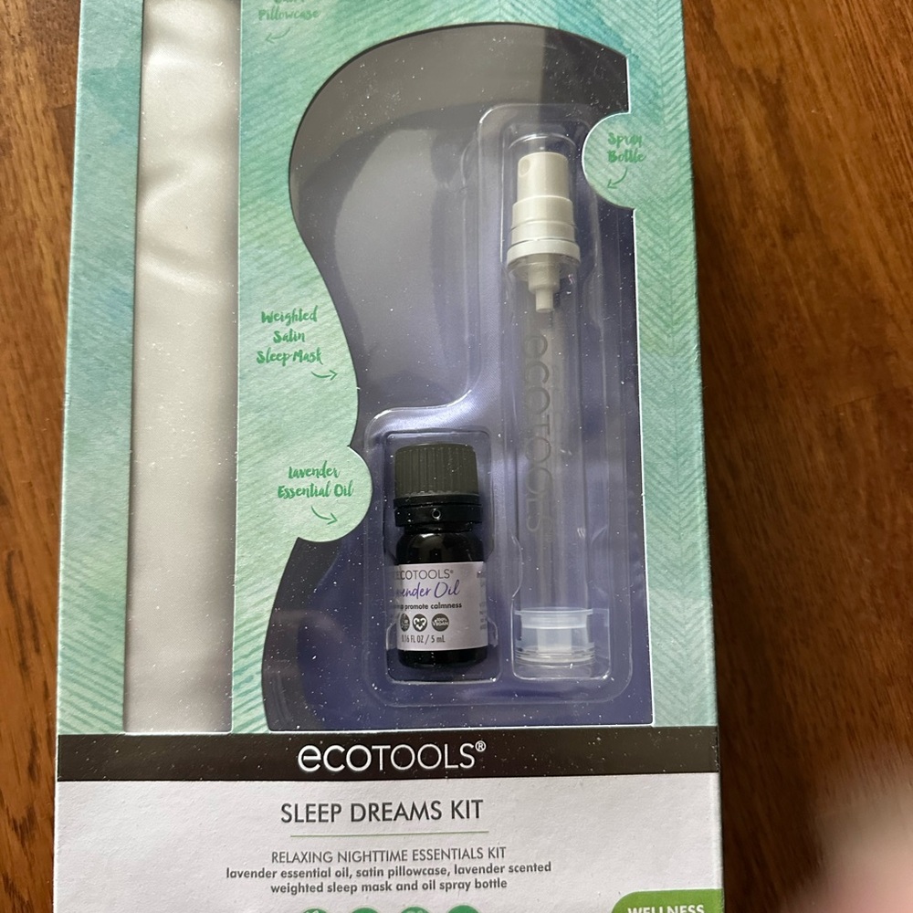 Ecotools Sleep Dreams Kit, Lavender Essential Oil, Satin Pillowcase, Sleep Mask